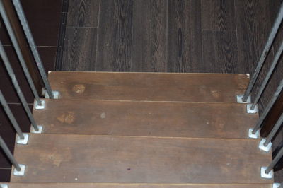 High angle view of staircase