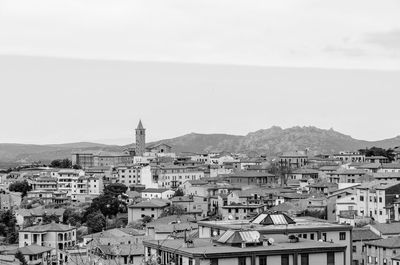 High angle view of townscape against sky