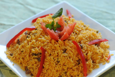 Close-up of food on plate