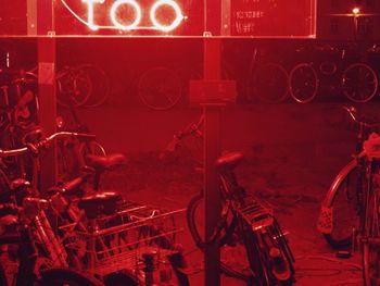 Close-up of red lights