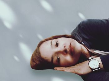 Close-up portrait of a woman