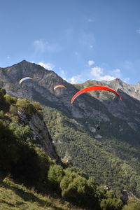 Paraglidings in the mountains