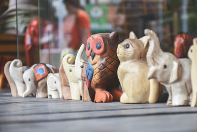 View of stuffed toy on table