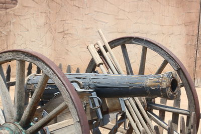 Close-up of bicycle wheel