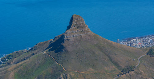 Lion's head on the south atlantic coast near cape town south africa