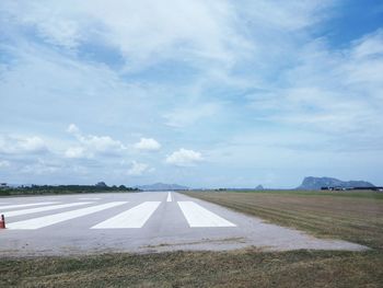 View of runway on landscape