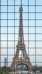 Low angle view of eiffel tower