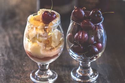 Close-up of wine glass