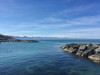 Scenic view of sea against sky