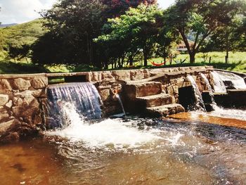 River flowing through rocks