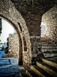 Stone wall of old building