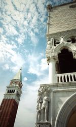 Low angle view of temple against sky