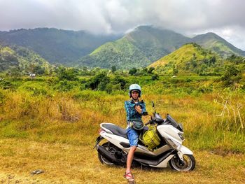 Traveling with motorcycle in lombok nusa tenggara barat indonesia