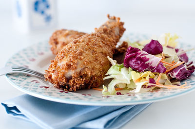 Close-up of meal served in plate