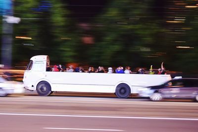 Vintage car on road