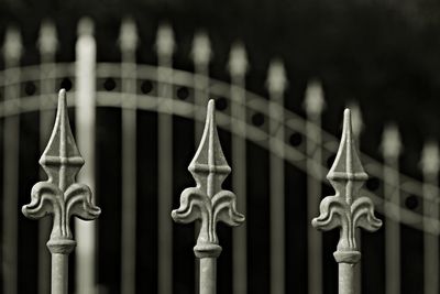 Close-up of metallic railing