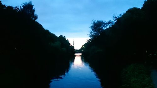 Reflection of built structures in water