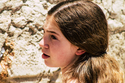 Close-up portrait of teenage girl