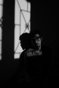 Portrait of young man looking away