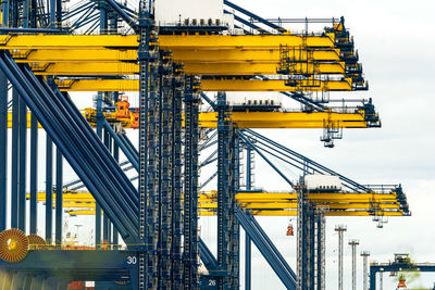 Cranes at construction site
