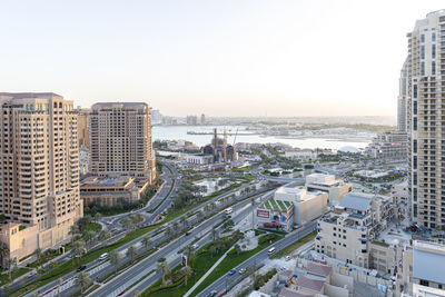 Aerial view peral qatar porto arabia