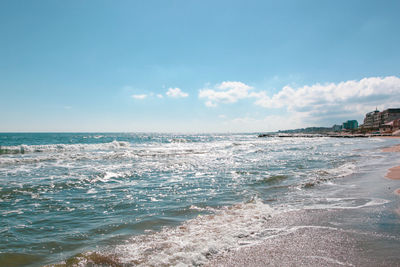 Beautiful beach and incredible sea in pomorie, bulgaria.