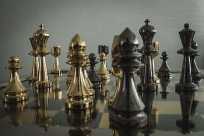 Full frame shot of chess pieces