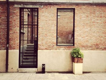 Closed window of house