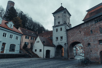 Low angle view of historic building against sky