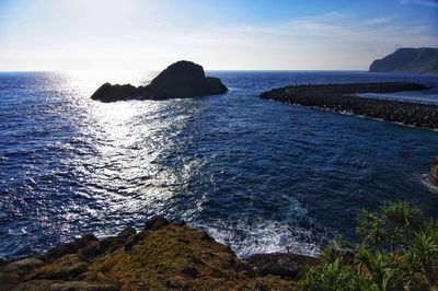 Scenic view of sea against sky