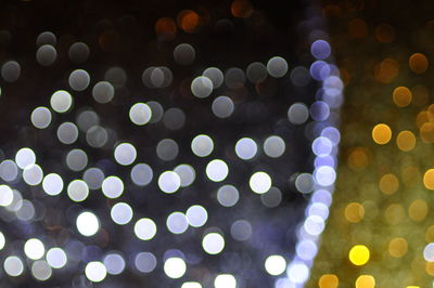 Close-up of defocused lights