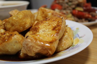 Close-up of food in plate