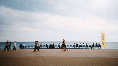 Group of people on beach