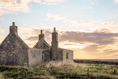 Abandoned built structure against sky