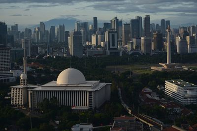 High angle view of buildings in jakarta
