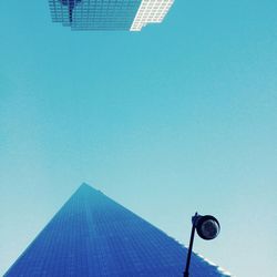 Low angle view of tower against clear sky