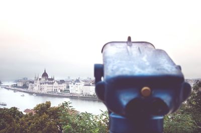Close-up of cityscape against sky