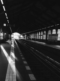 Train on railroad station platform