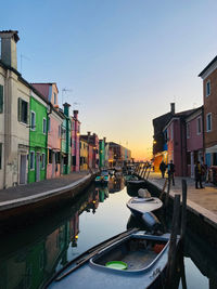 Boats in canal