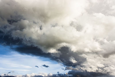 Low angle view of cloudy sky