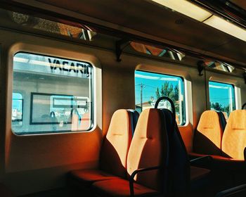 Empty seats in bus