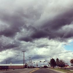 Road against cloudy sky