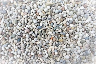 Full frame shot of pebbles on beach