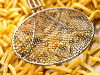 Close-up of wicker basket