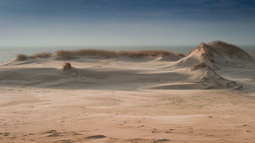 Scenic view of desert against sky