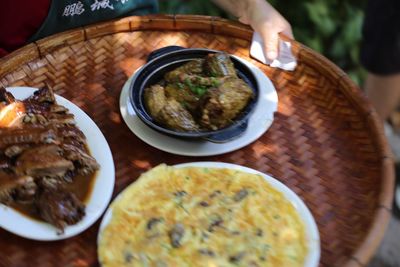 Close-up of food on table