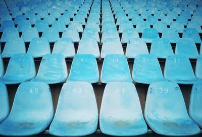 Full frame shot of empty chairs