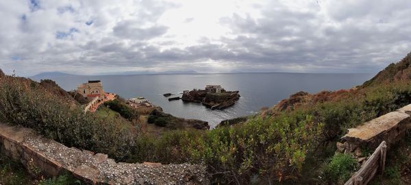 Panoramic shot of sea against sky