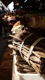 View of market stall