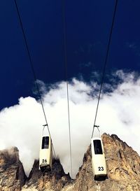 Panoramic view of cars against sky